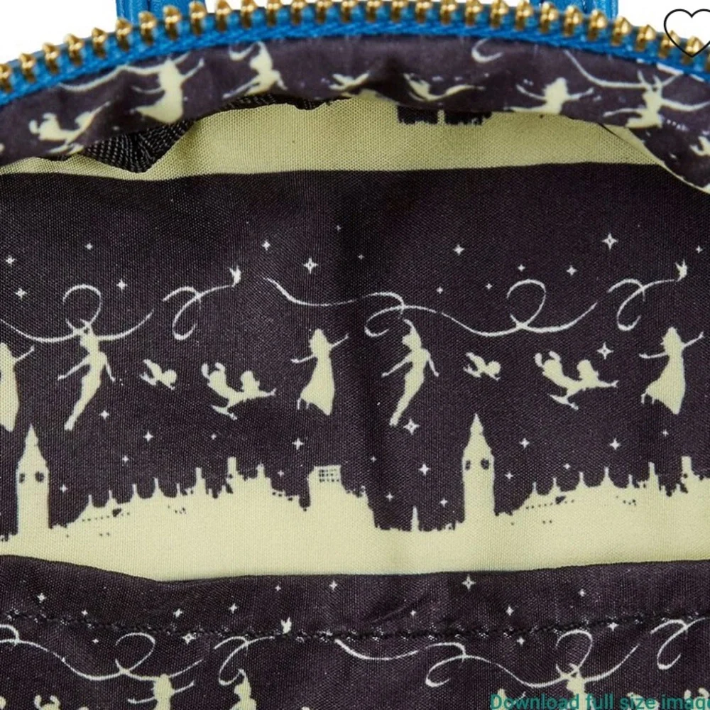 NWT Loungefly X Disney Peter Pan Glow in the Dark Mini Backpack